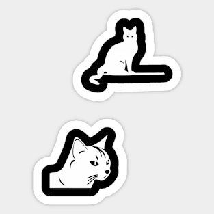 Two Cats Sticker